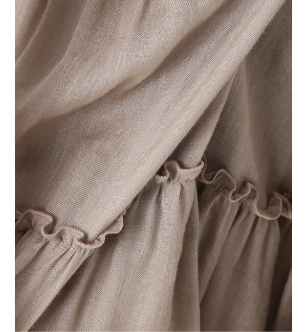 NOBLE「《予約・セットアップ対応》ラミーリヨセルツイルティアードスカート」|スカート|