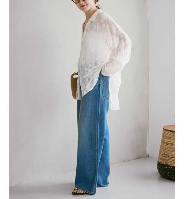 Spick and Span「《予約》HYU フラワージャガードシャツ」|シャツ・ブラウス|