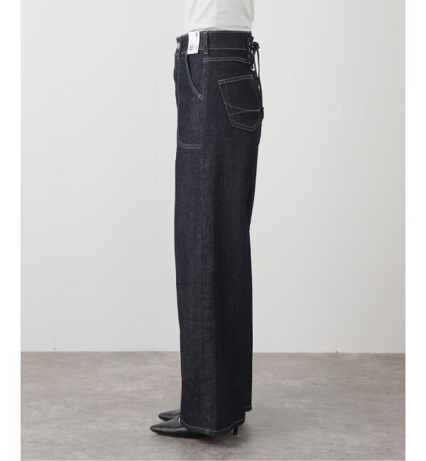  「【洗える】SOMETHING / サムシング LISA LACE UP WIDE」|デニム|