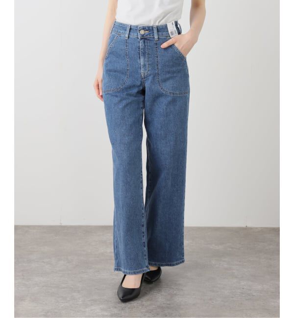  「【洗える】SOMETHING / サムシング LISA LACE UP WIDE」|デニム|