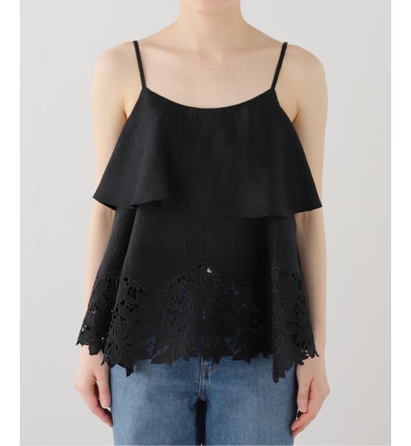  「【洗える】カットワークキャミトップス」|シャツ・ブラウス|