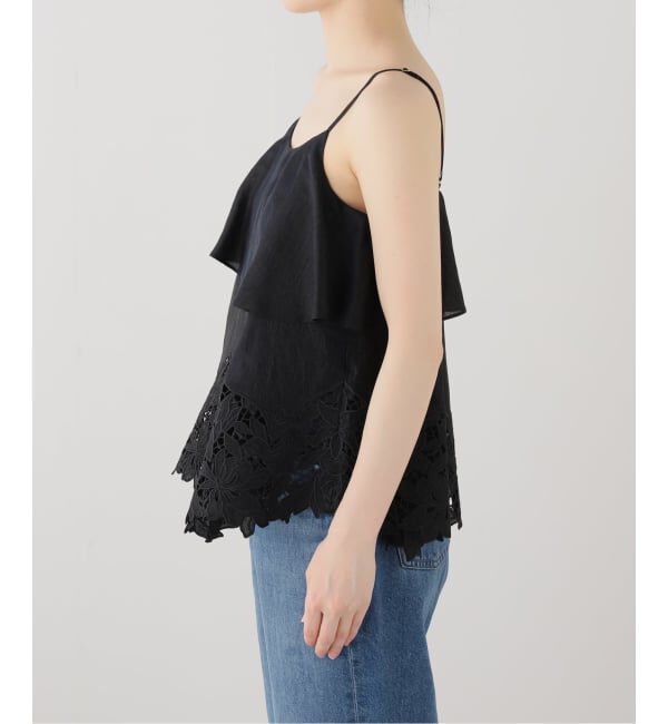  「【洗える】カットワークキャミトップス」|シャツ・ブラウス|