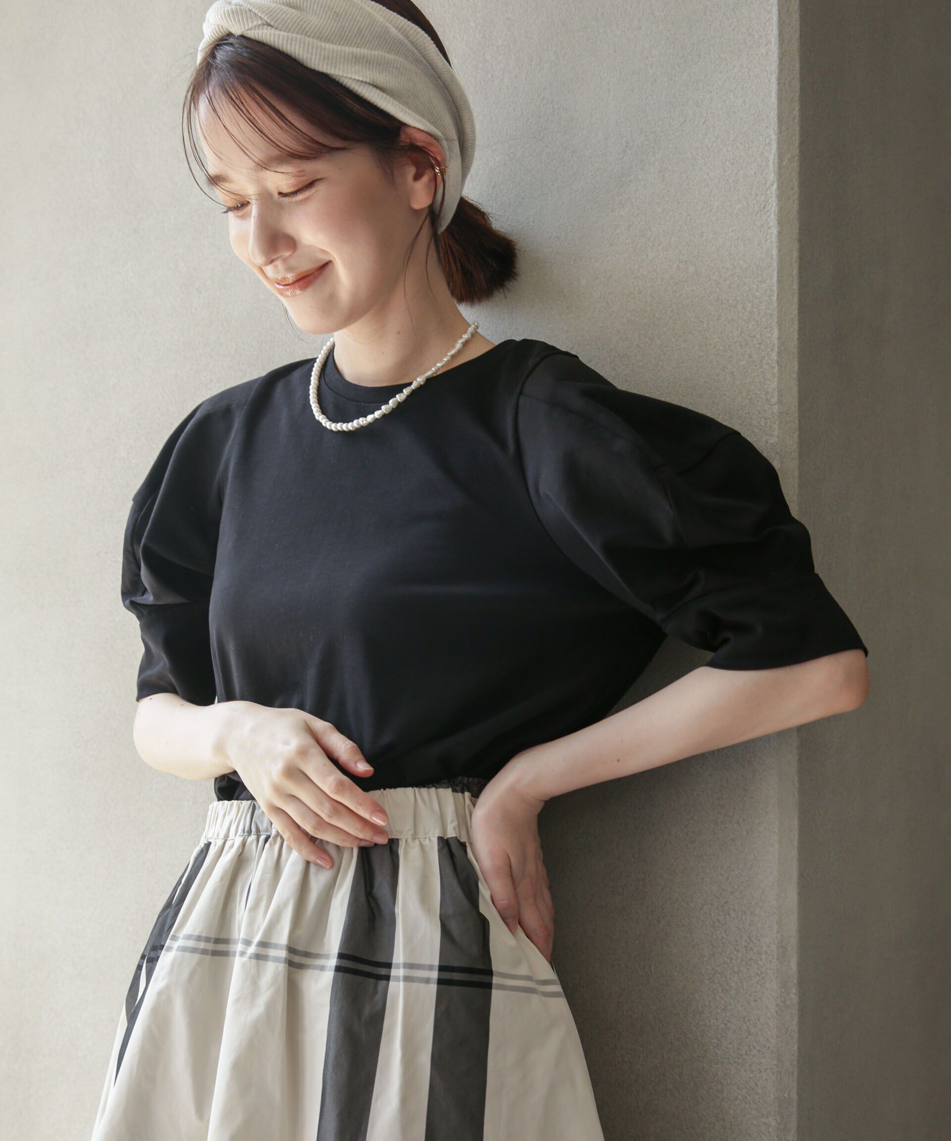 nano･universe「LB.03/Repurフォルムスリーブカットトップス」|Tシャツ・カットソー|