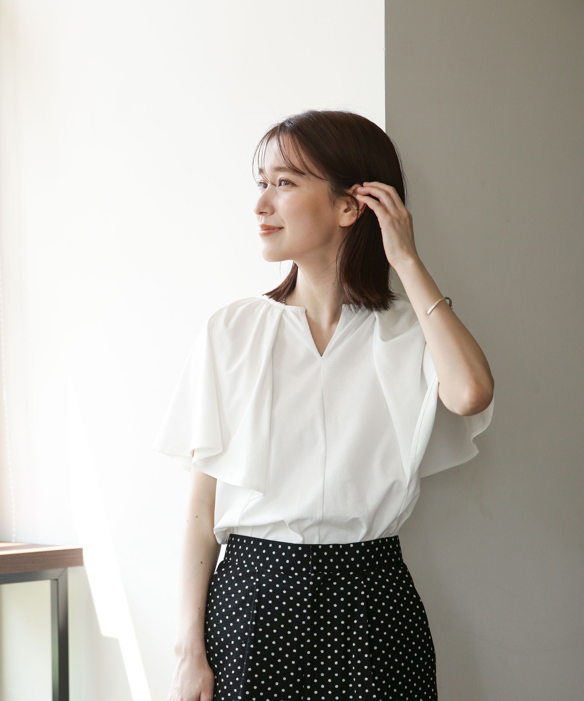 nano･universe「LB.03/Repurフレアスリーブカットトップス」|Tシャツ・カットソー|