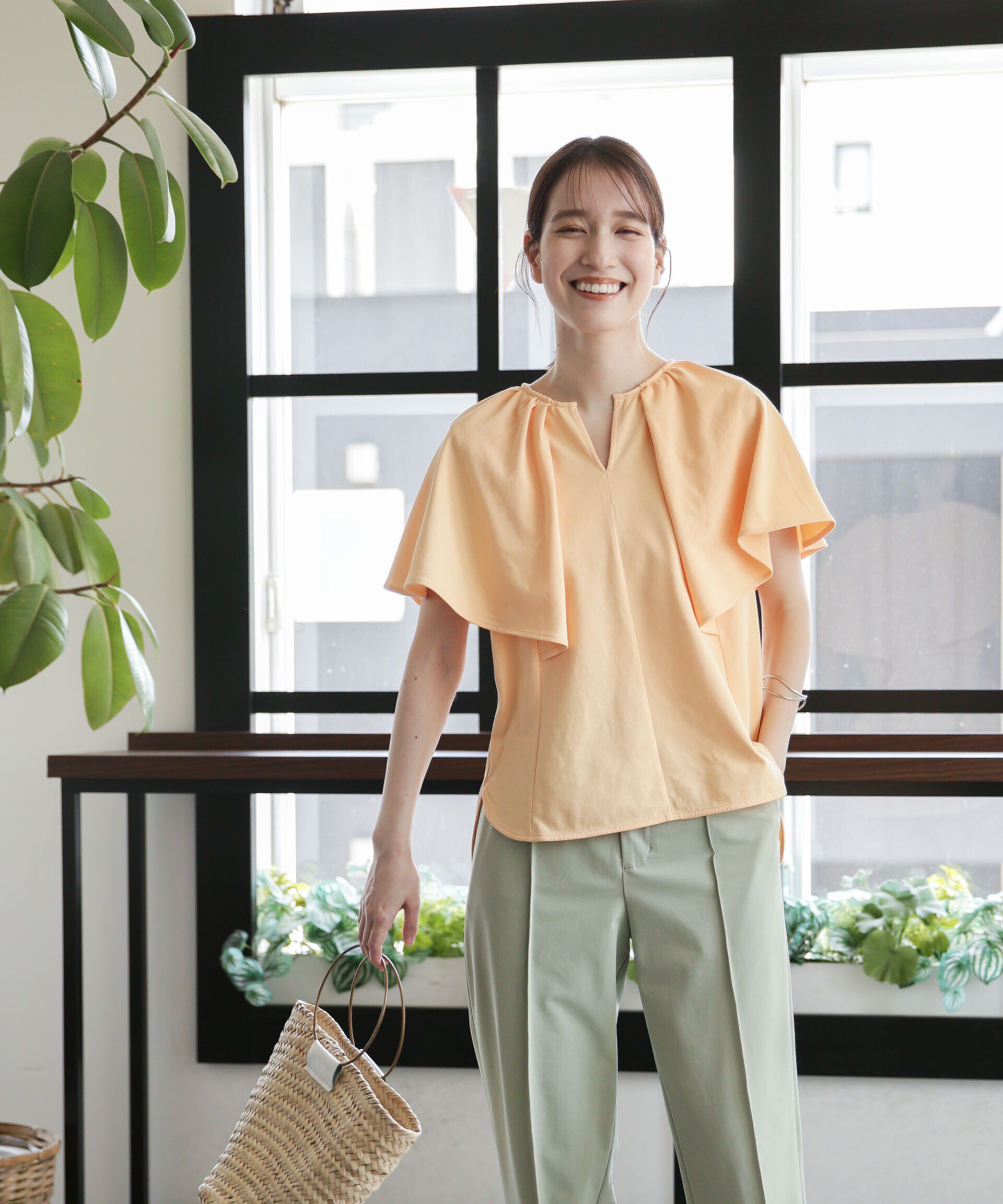 nano･universe「LB.03/Repurフレアスリーブカットトップス」|Tシャツ・カットソー|