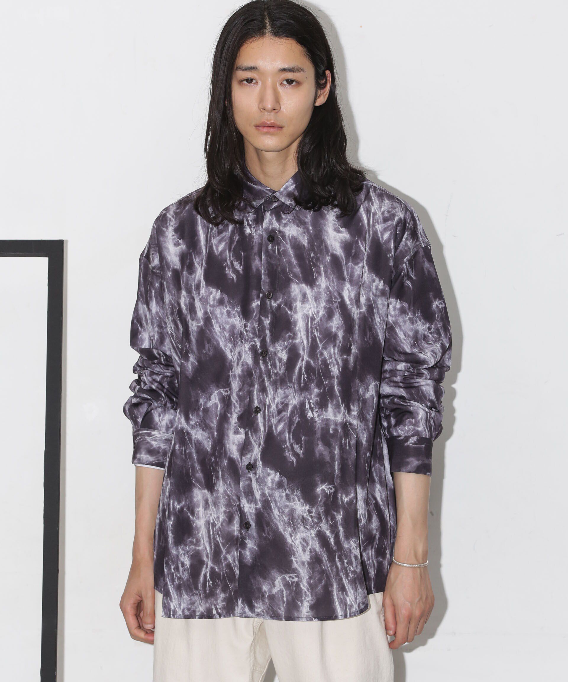 nano･universe「ドレープパターンシャツ 長袖」|シャツ・ブラウス|