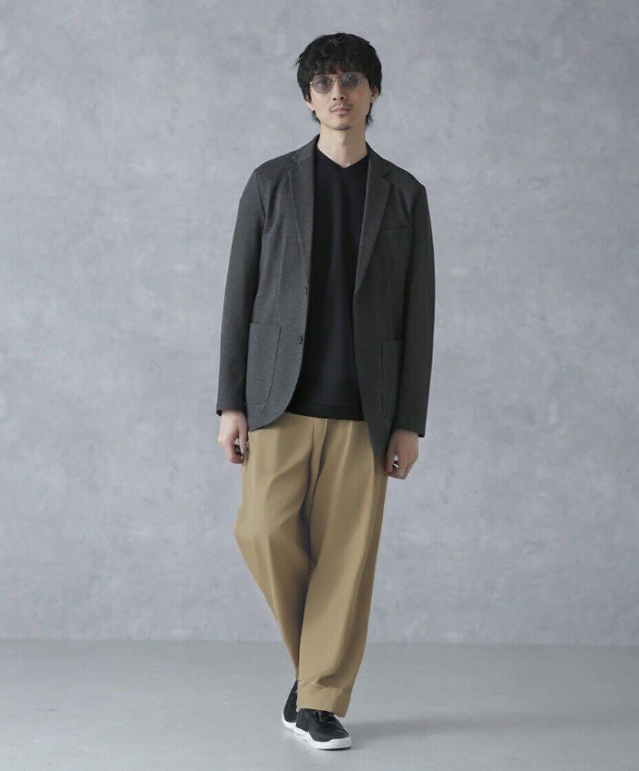 nano･universe「ジャケT(R) プレミアム Vネック 半袖」|Tシャツ・カットソー|