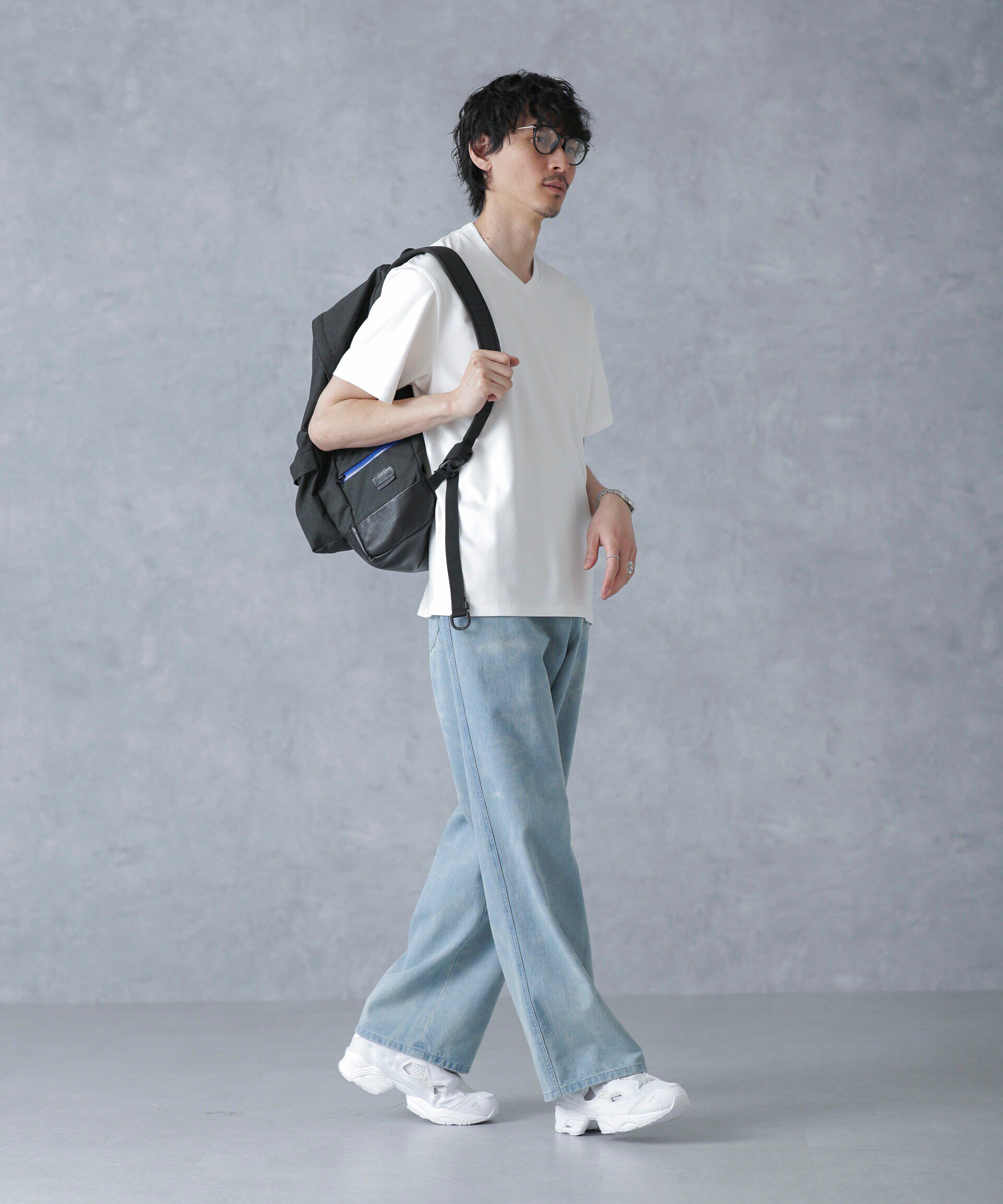 nano･universe「ジャケT(R) プレミアム Vネック 半袖」|Tシャツ・カットソー|