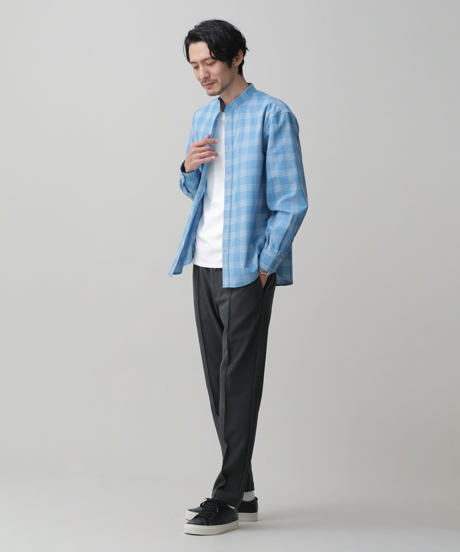 nano･universe「サイドリブストレッチイージーパンツ」|チノ|