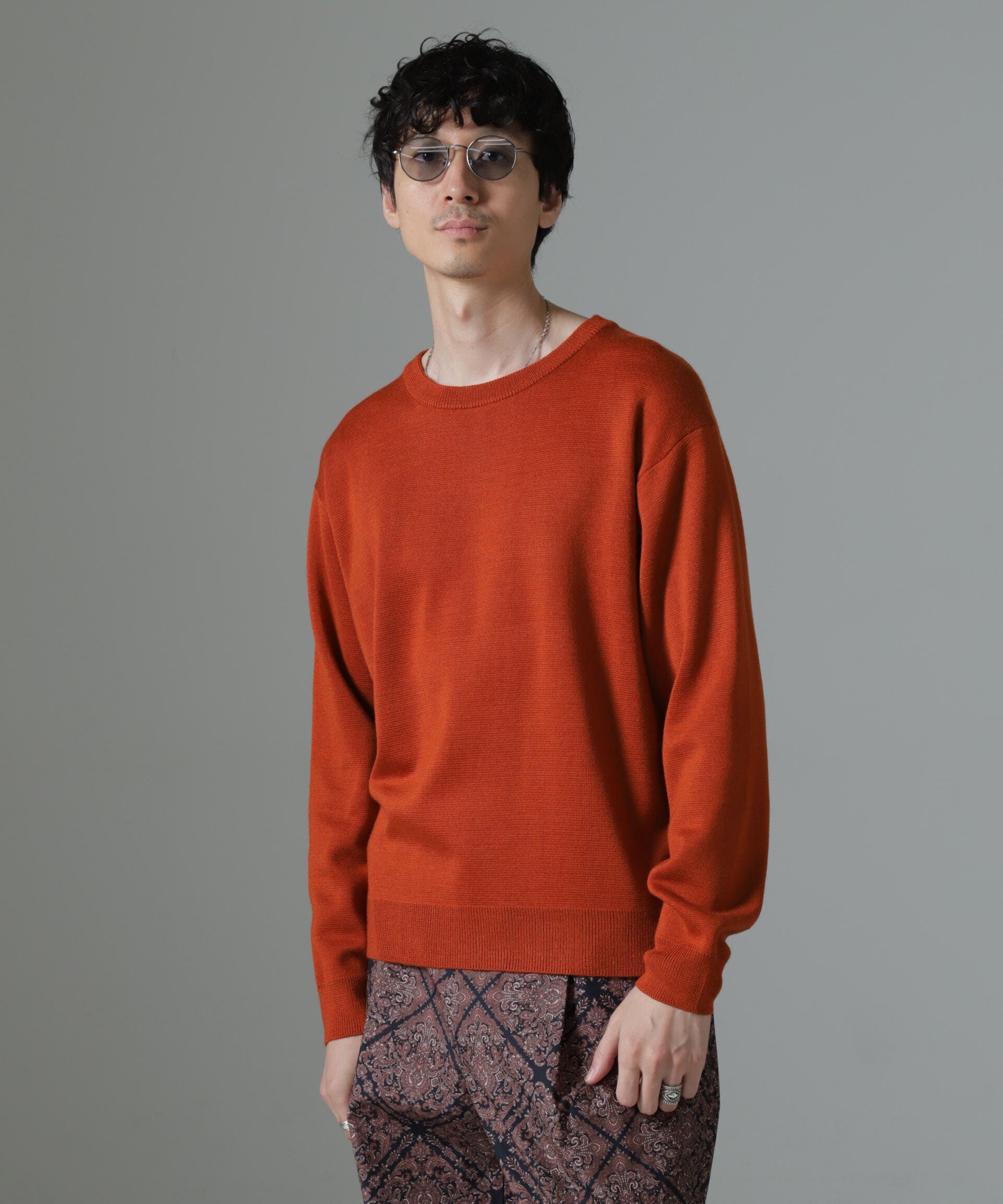 nano･universe「タスマニアミックス ミラノリブリラックスクルーネックニット」|ニット・セーター|