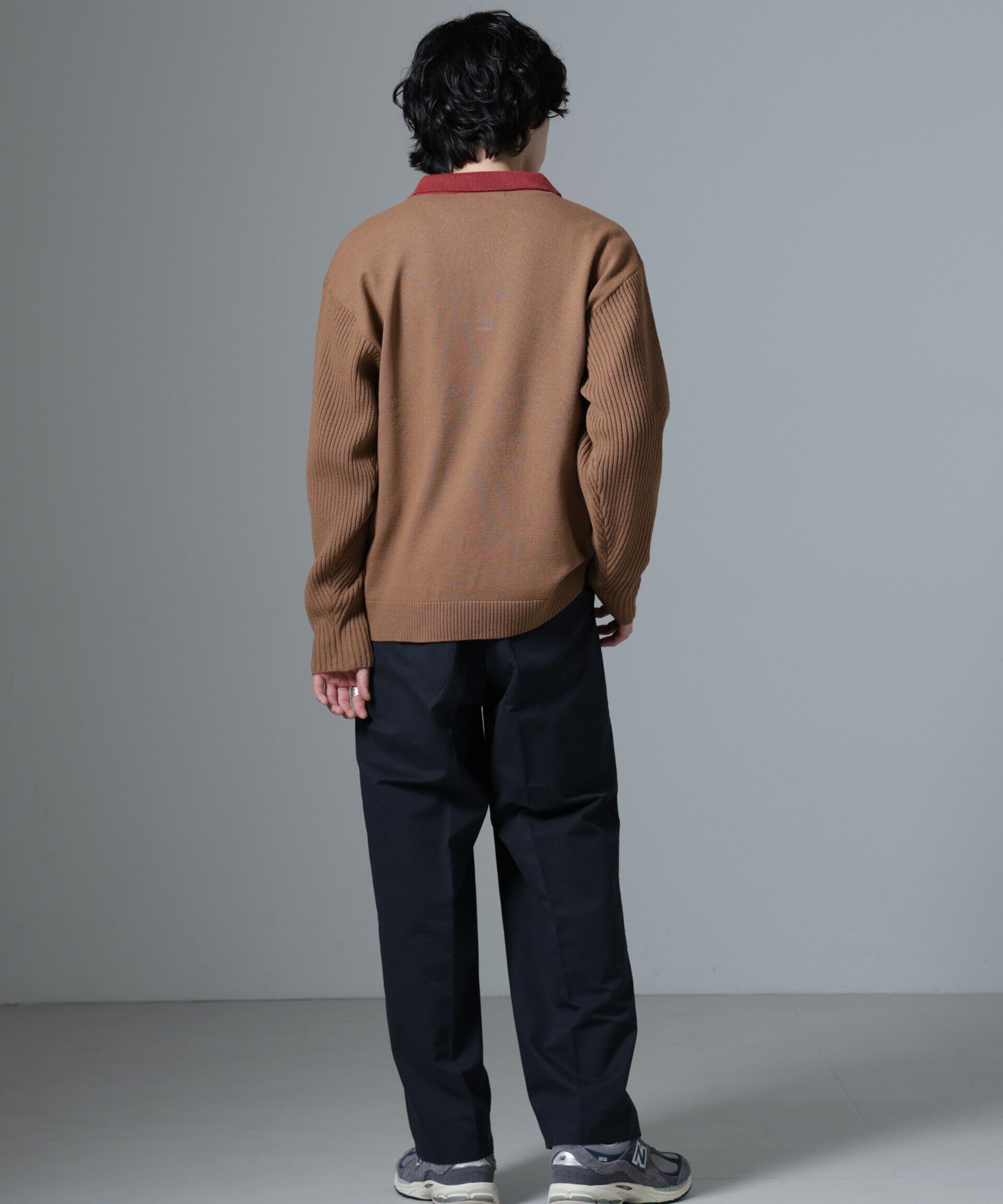 nano･universe「WEB限定/バイカラースキッパーニット」|ニット・セーター|