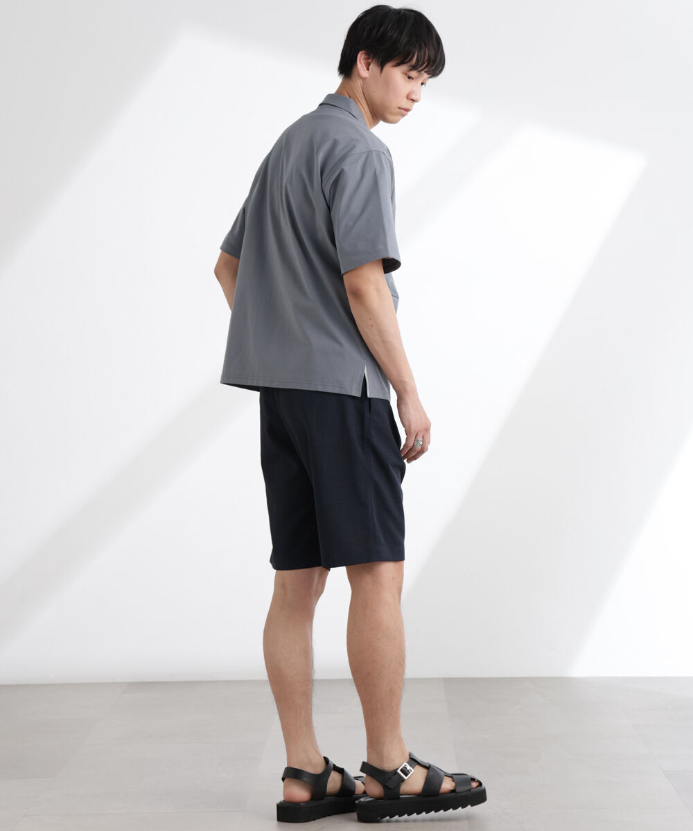 nano･universe「ドライジャージーオープンカラーシャツ 半袖(セットアップ可)」|シャツ・ブラウス|