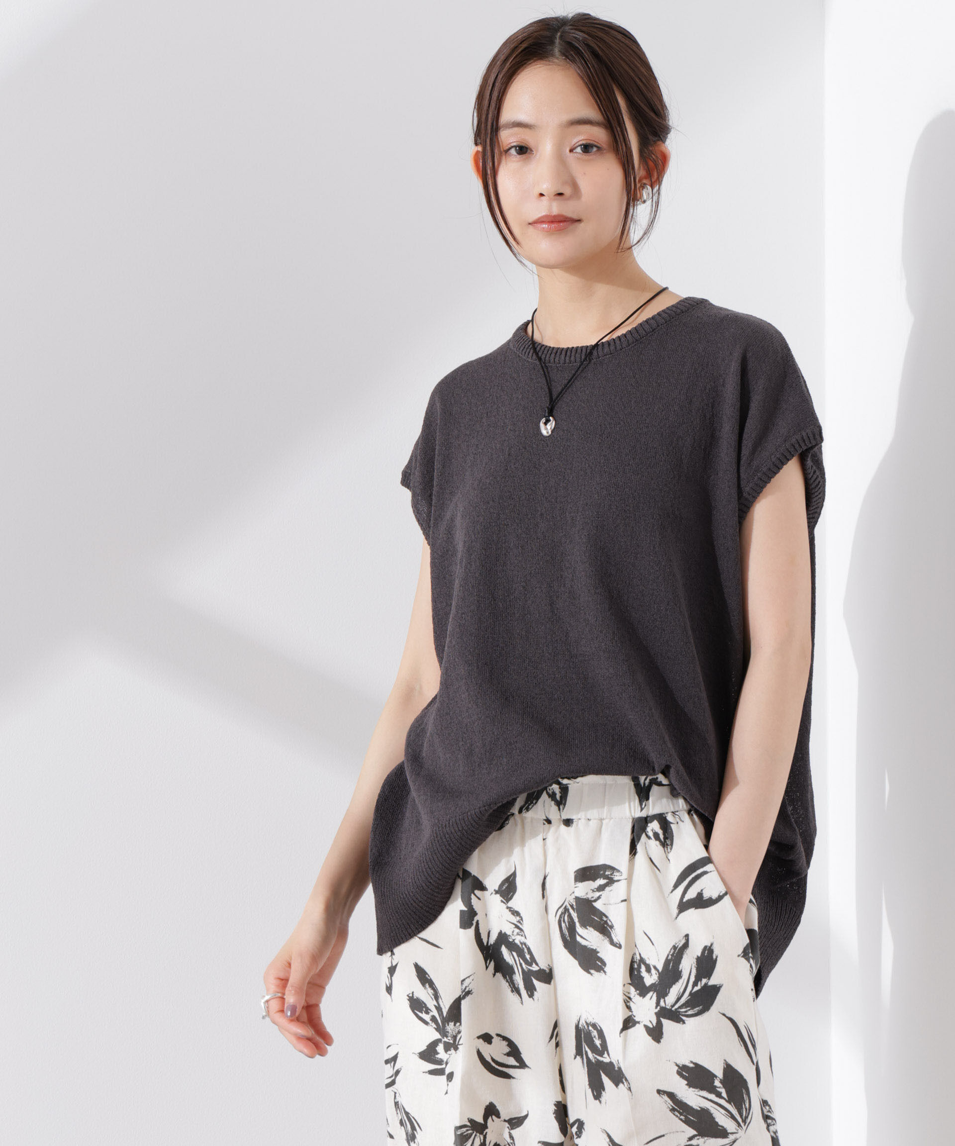 nano･universe「バックスリットシアーニットプルオーバー」|ニット・セーター|