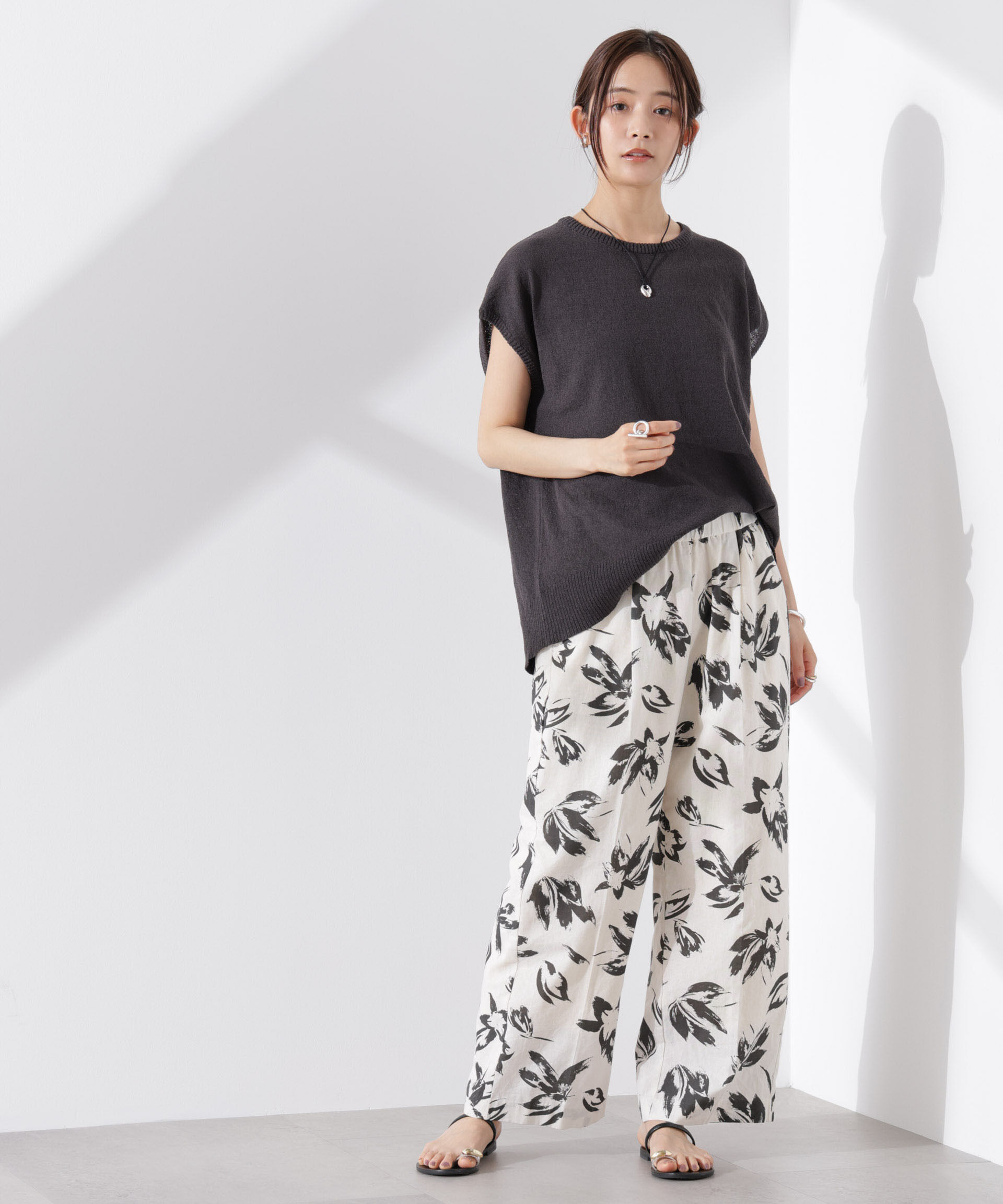 nano･universe「バックスリットシアーニットプルオーバー」|ニット・セーター|