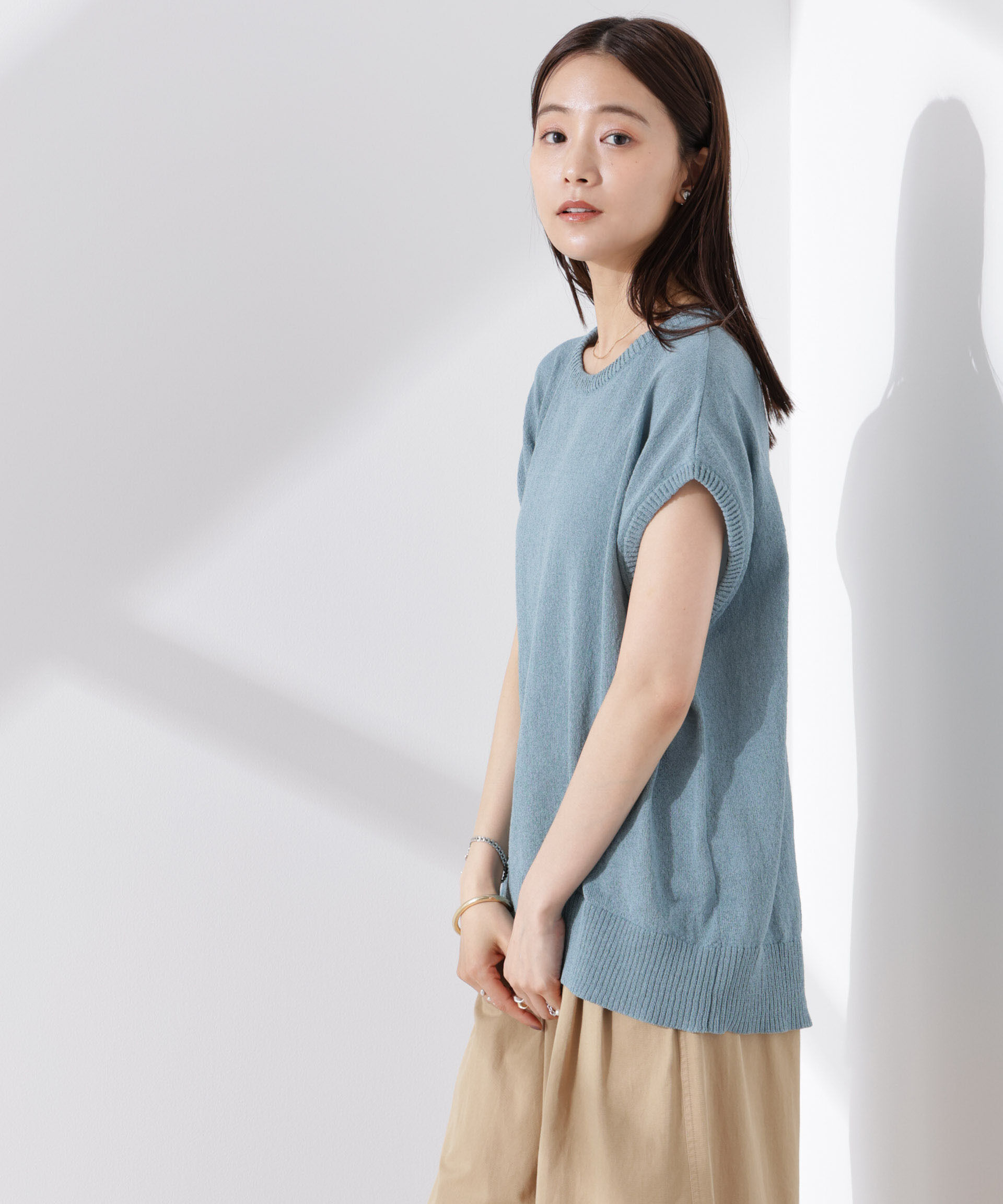 nano･universe「バックスリットシアーニットプルオーバー」|ニット・セーター|