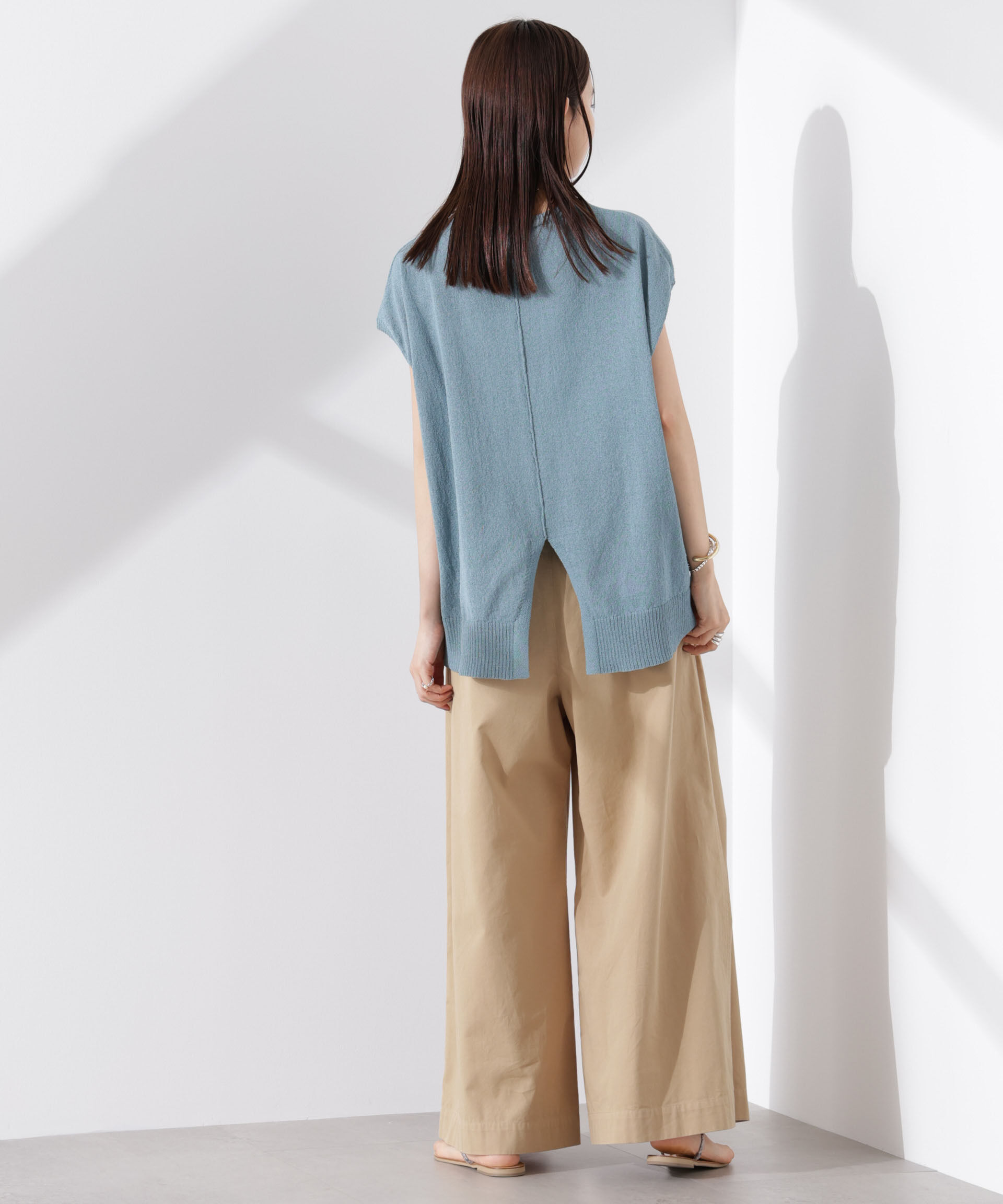 nano･universe「バックスリットシアーニットプルオーバー」|ニット・セーター|