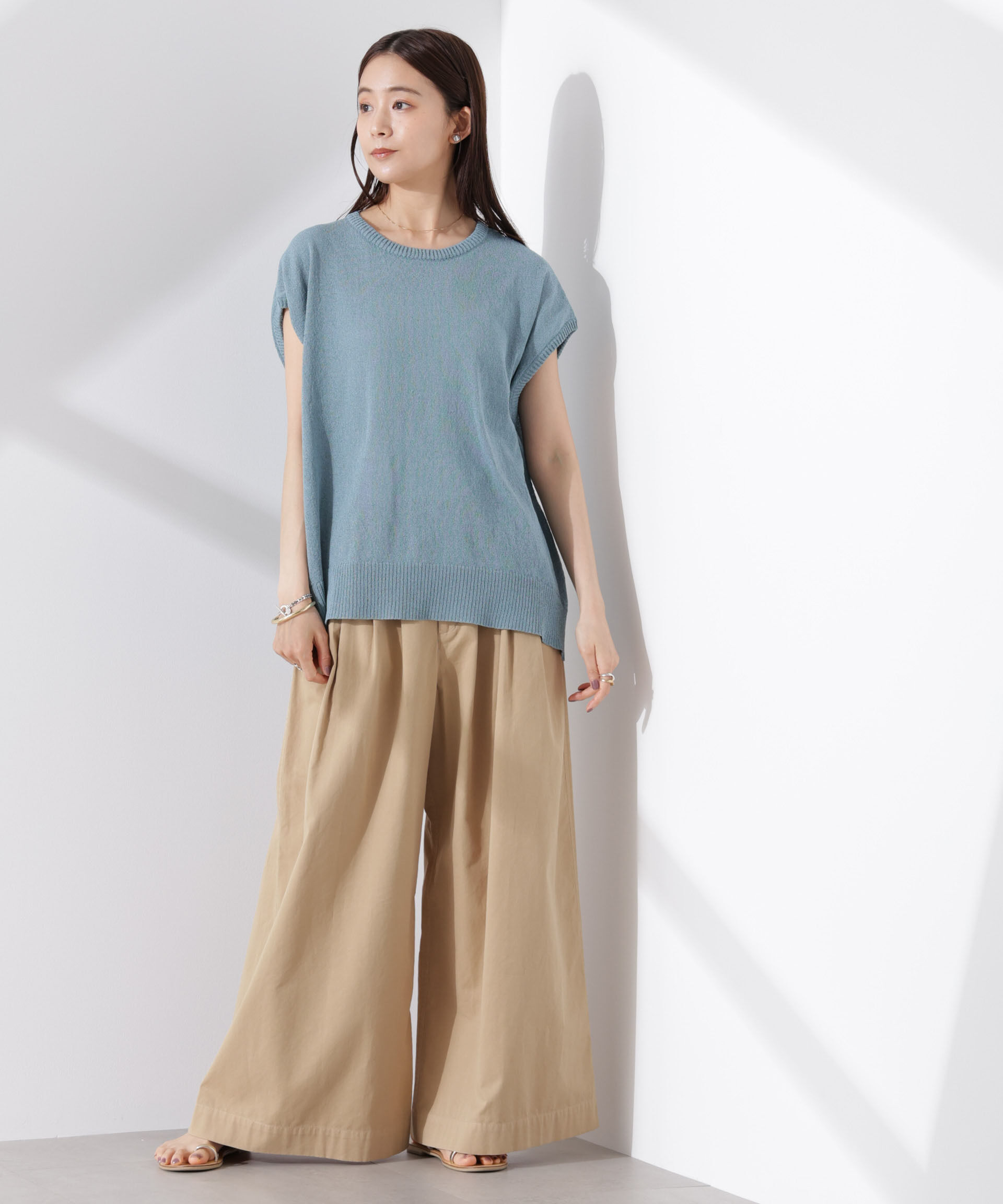 nano･universe「バックスリットシアーニットプルオーバー」|ニット・セーター|