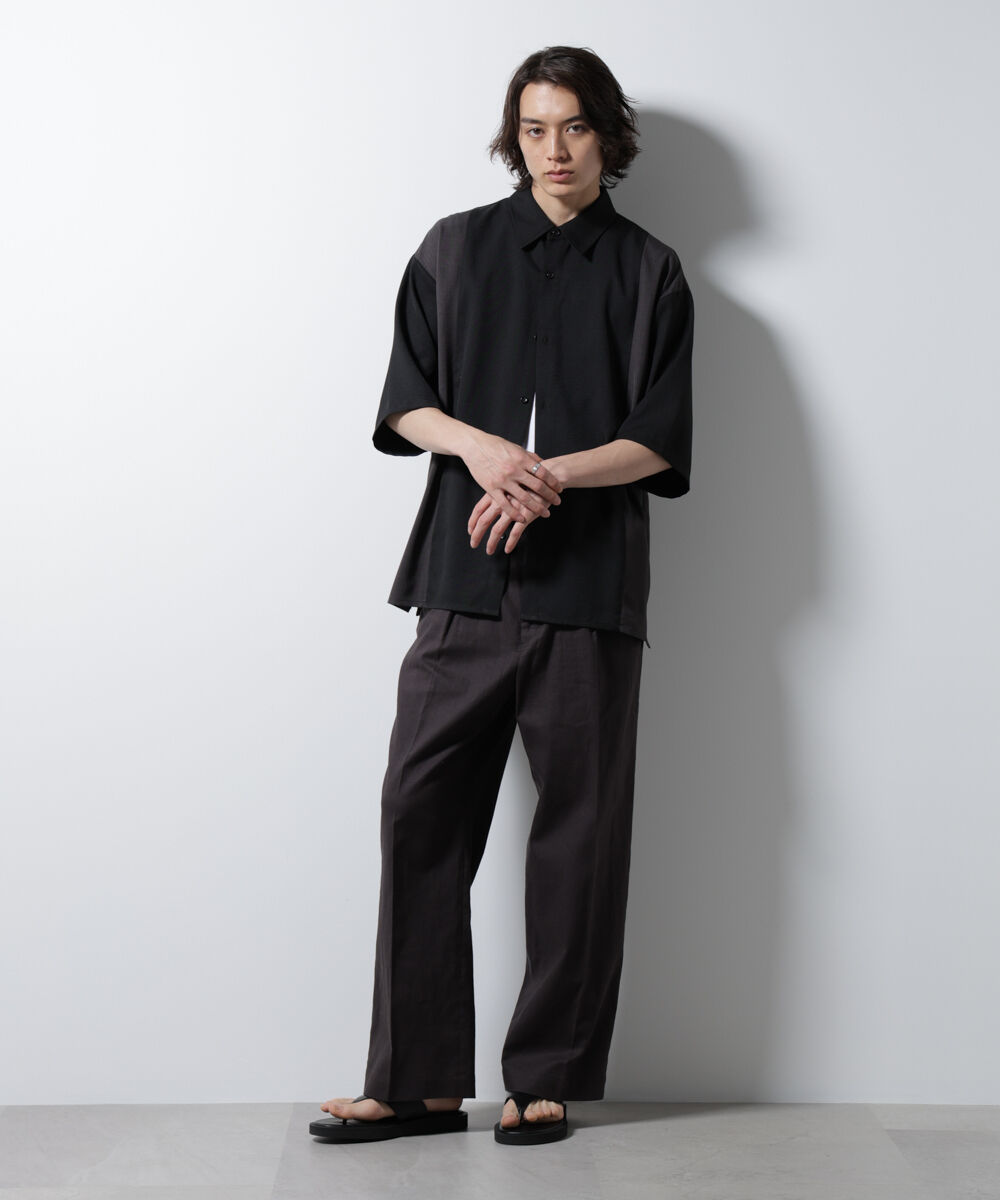 nano･universe「パネル切替バイカラーシャツ」|シャツ・ブラウス|