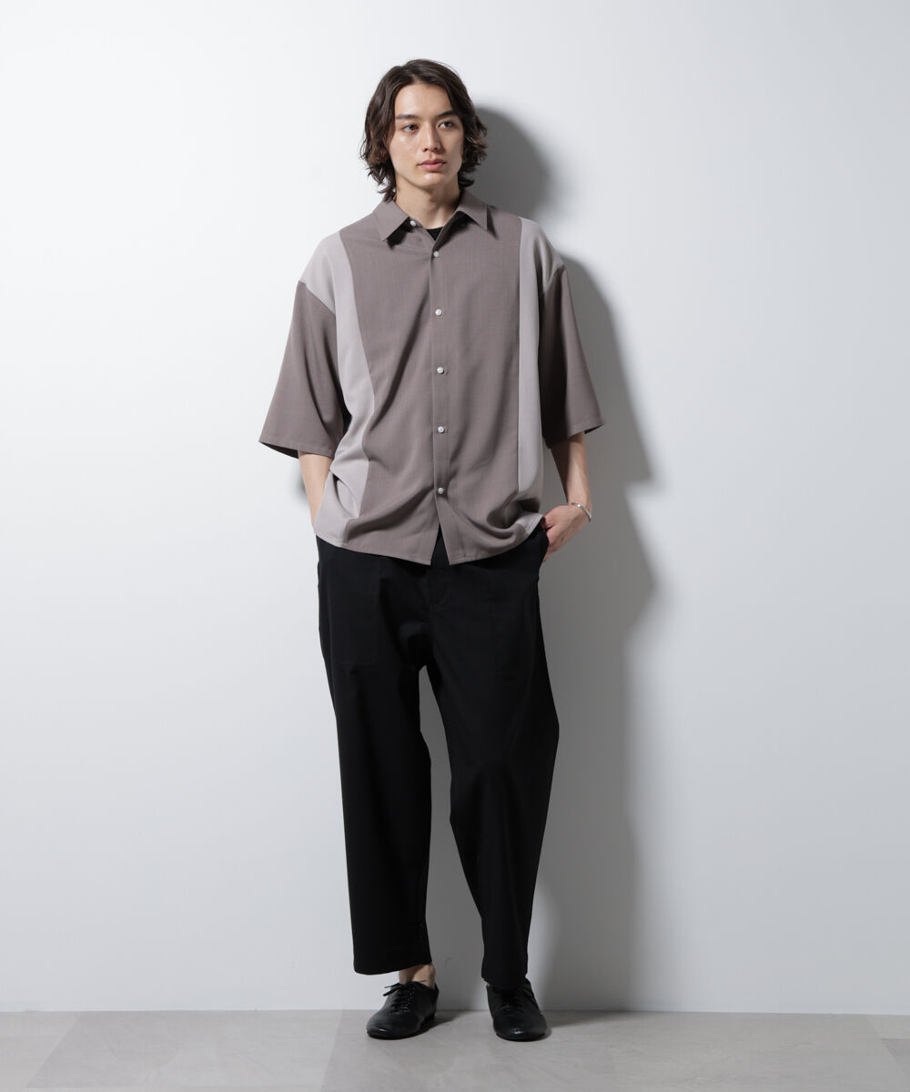 nano･universe「パネル切替バイカラーシャツ」|シャツ・ブラウス|