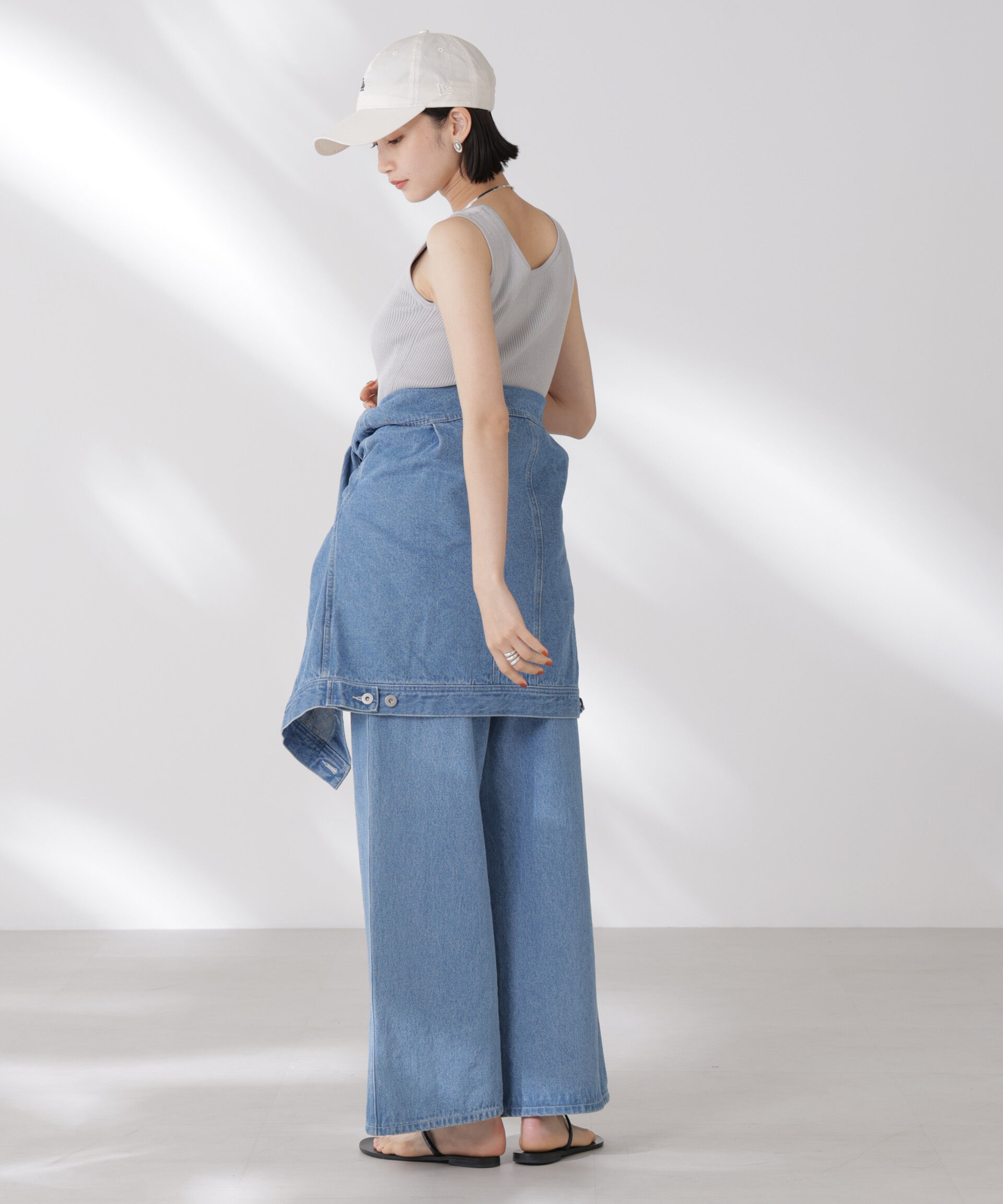 nano･universe「前後2wayスクエア＆クルーネックリブニットタンクトップ」|ニット・セーター|