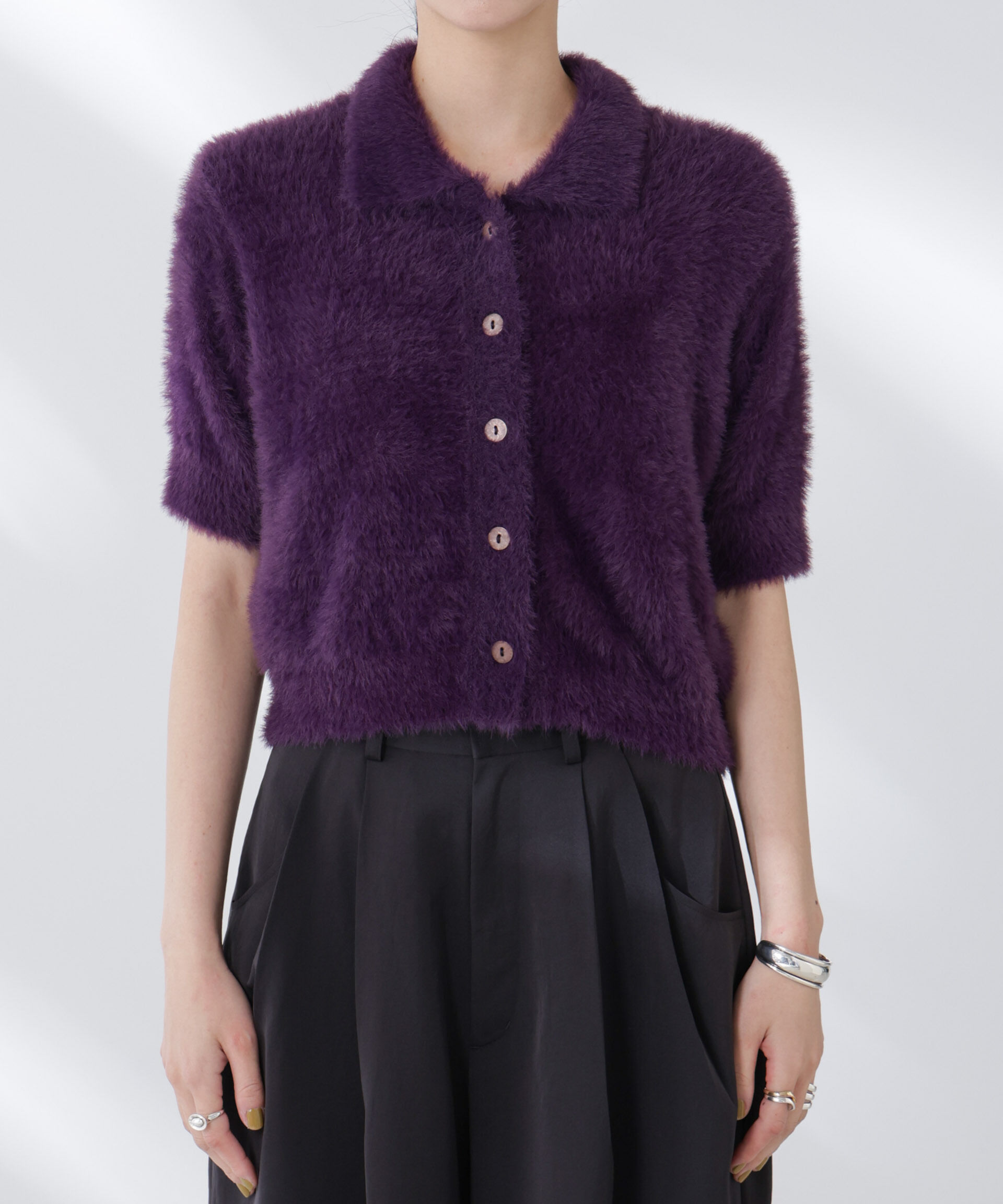 nano･universe「BAUM UND PFERDGARTEN/Furry Knit カーディガン」|ニット・セーター|