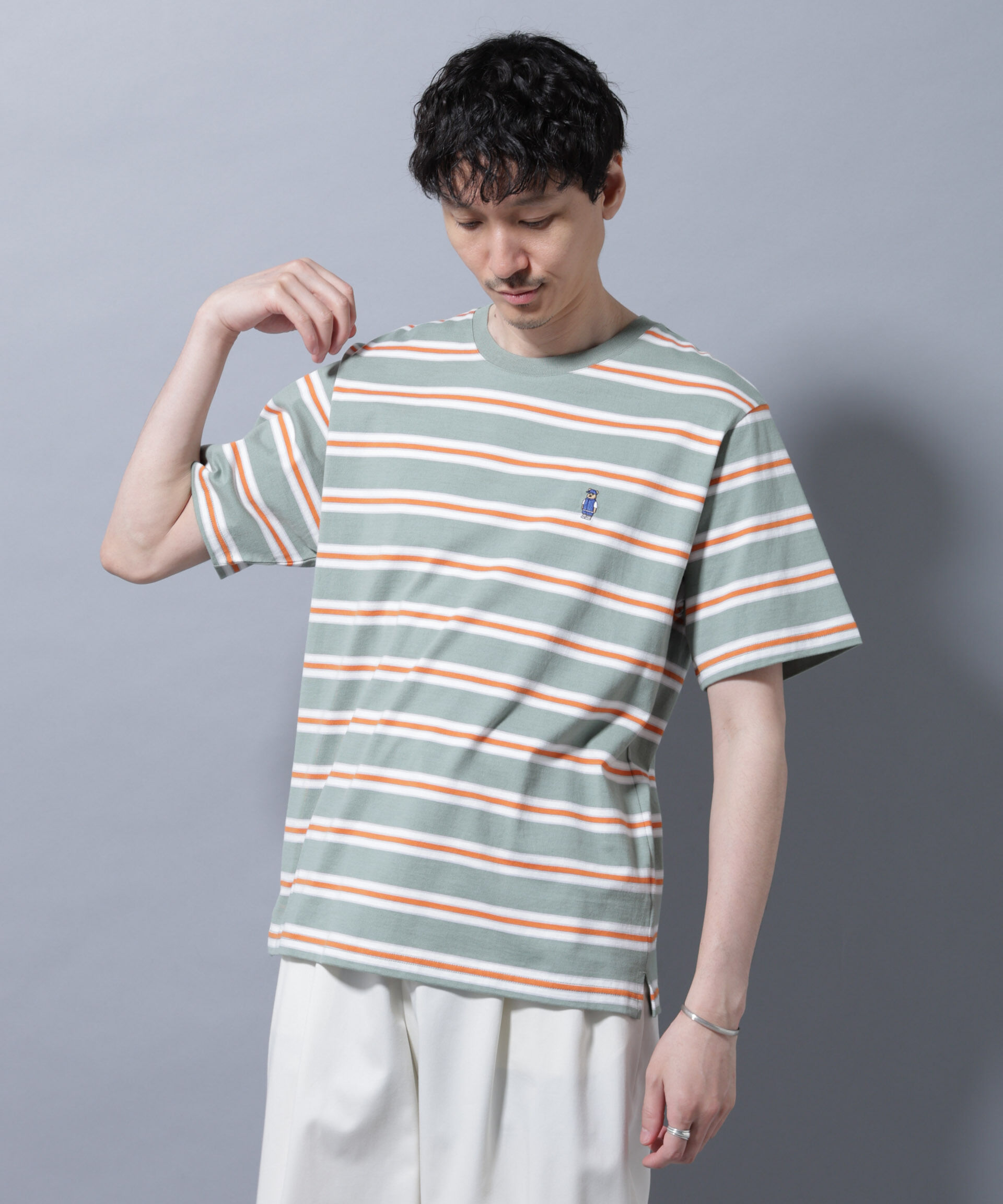 nano･universe「ナノベアボーダーTシャツ 半袖」|Tシャツ・カットソー|