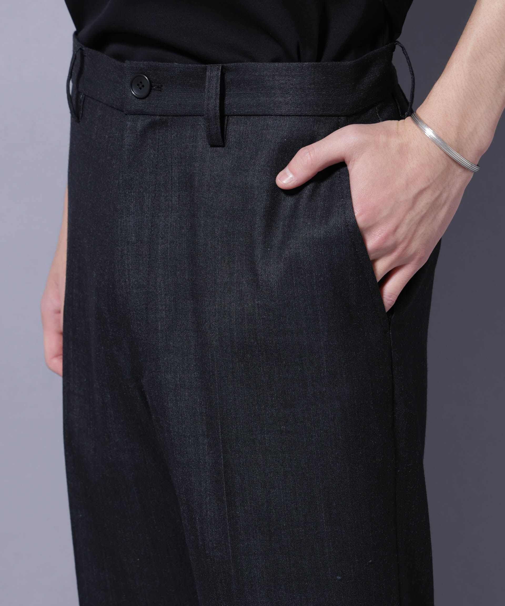 nano･universe「「N TROUSERS PREMIUM」ウールデニムストレートパンツ/STRETCH(セットアップ可)」|スーツ|