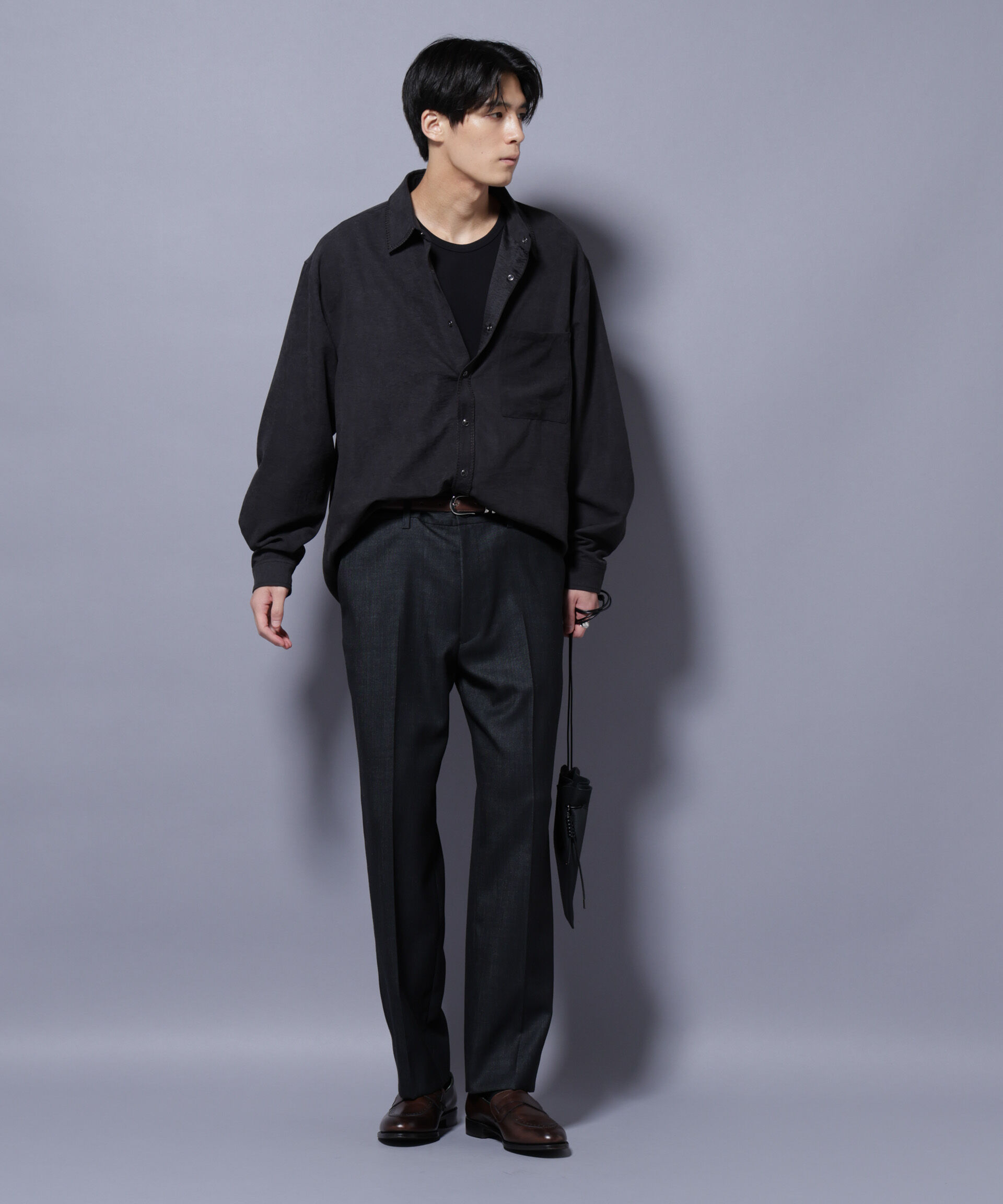 nano･universe「「N TROUSERS PREMIUM」ウールデニムストレートパンツ/STRETCH(セットアップ可)」|スーツ|