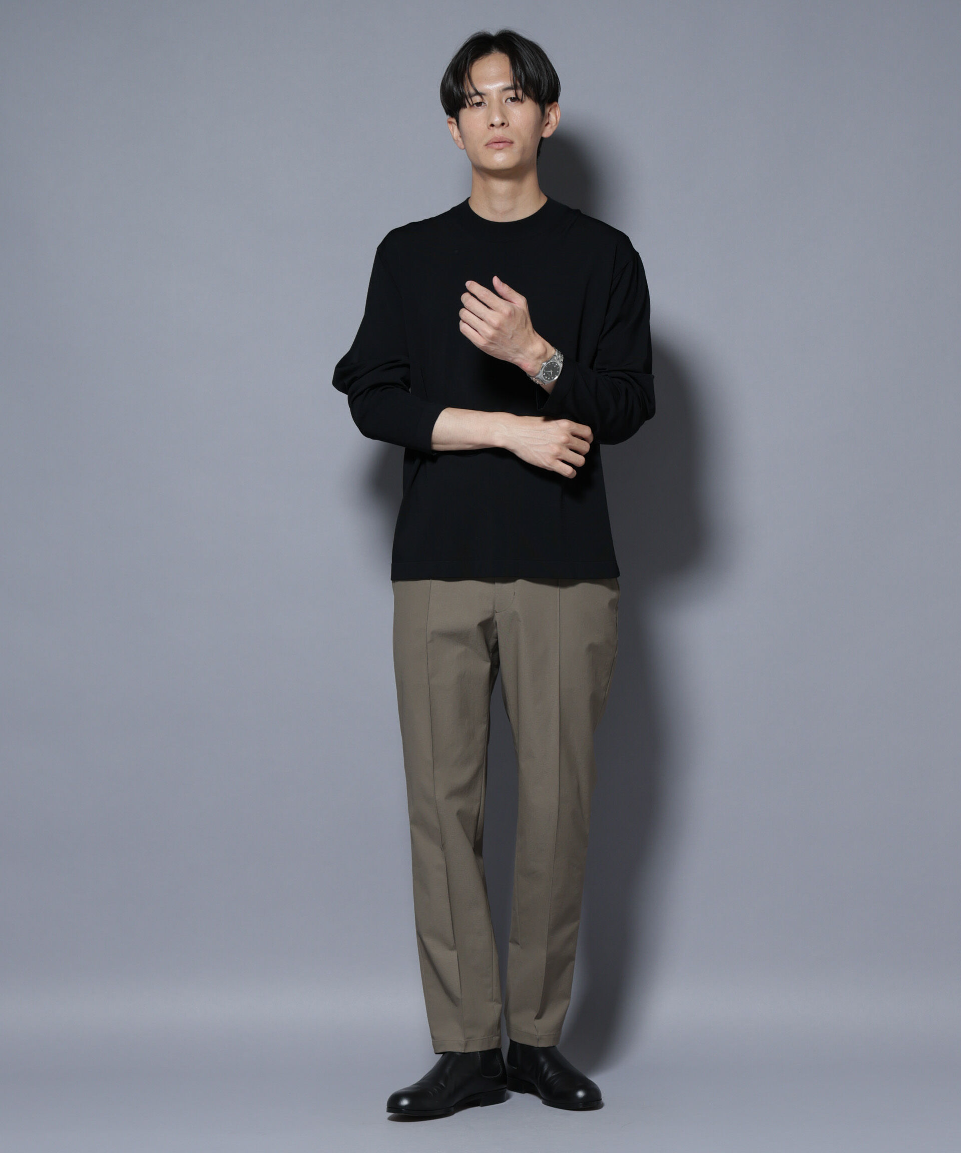 nano･universe「「ELITE 7 FUNCTION」クルーネックニット」|ニット・セーター|