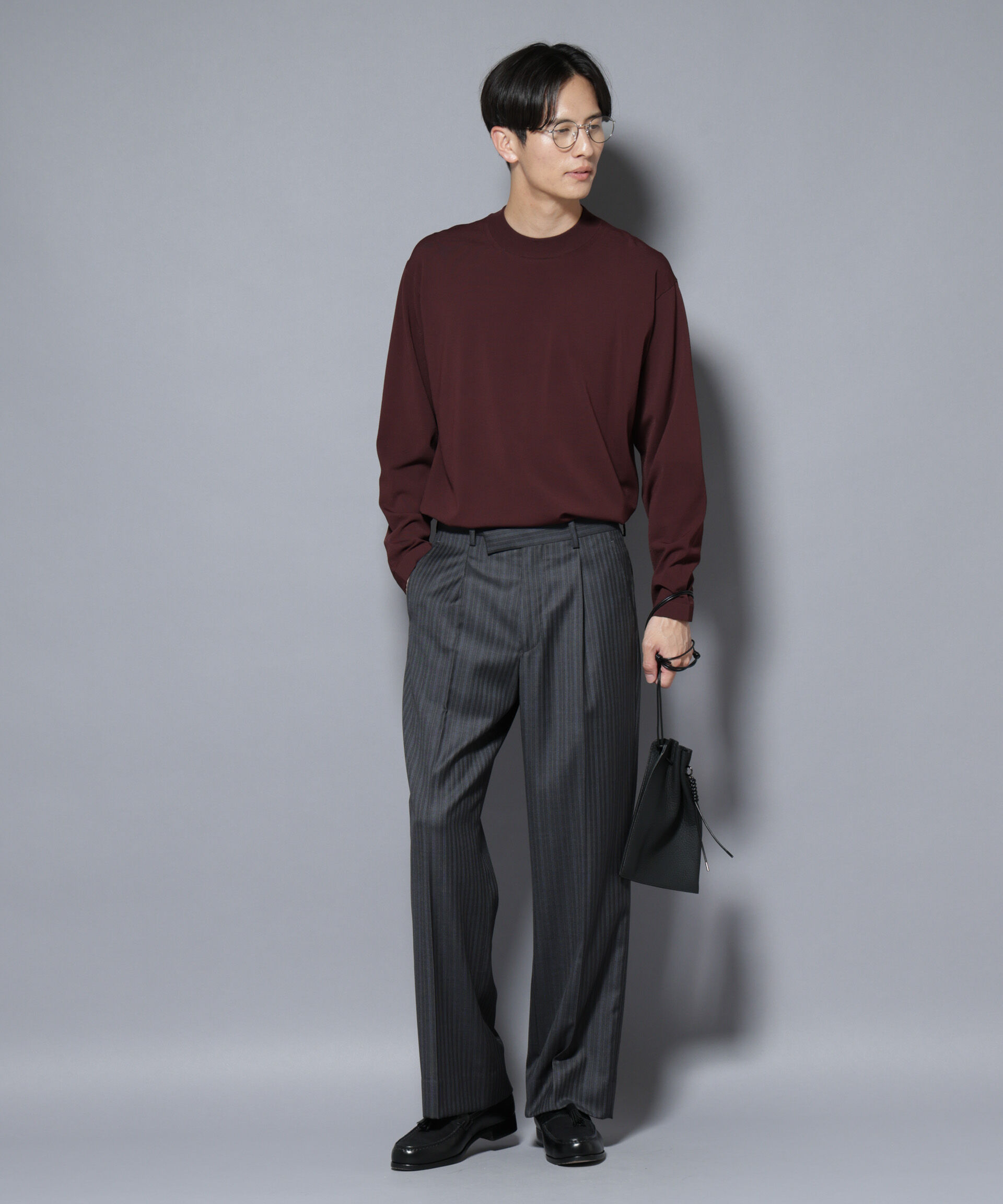 nano･universe「「ELITE 7 FUNCTION」クルーネックニット」|ニット・セーター|