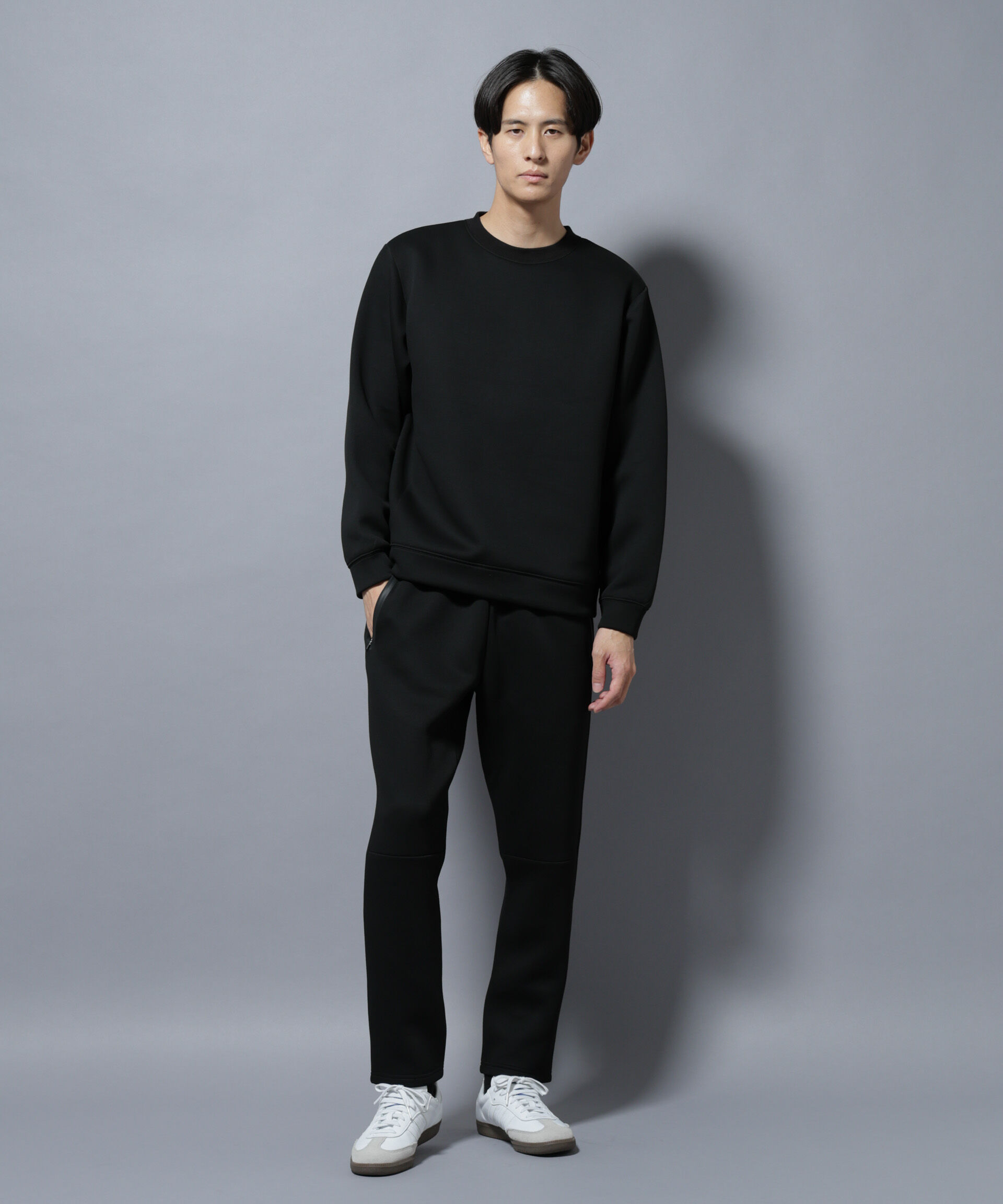 nano･universe「パネルダンボールプルオーバー 長袖(セットアップ可)」|Tシャツ・カットソー|