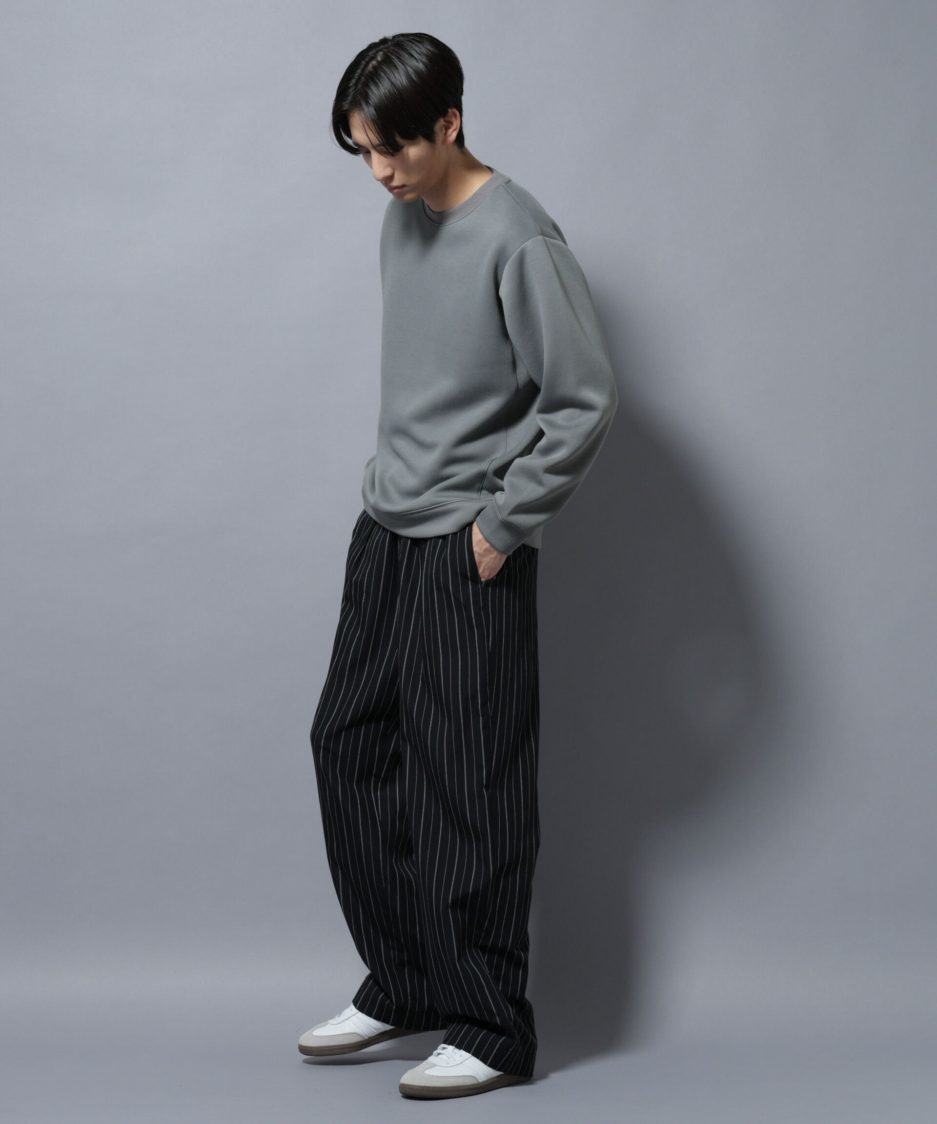 nano･universe「パネルダンボールプルオーバー 長袖(セットアップ可)」|Tシャツ・カットソー|