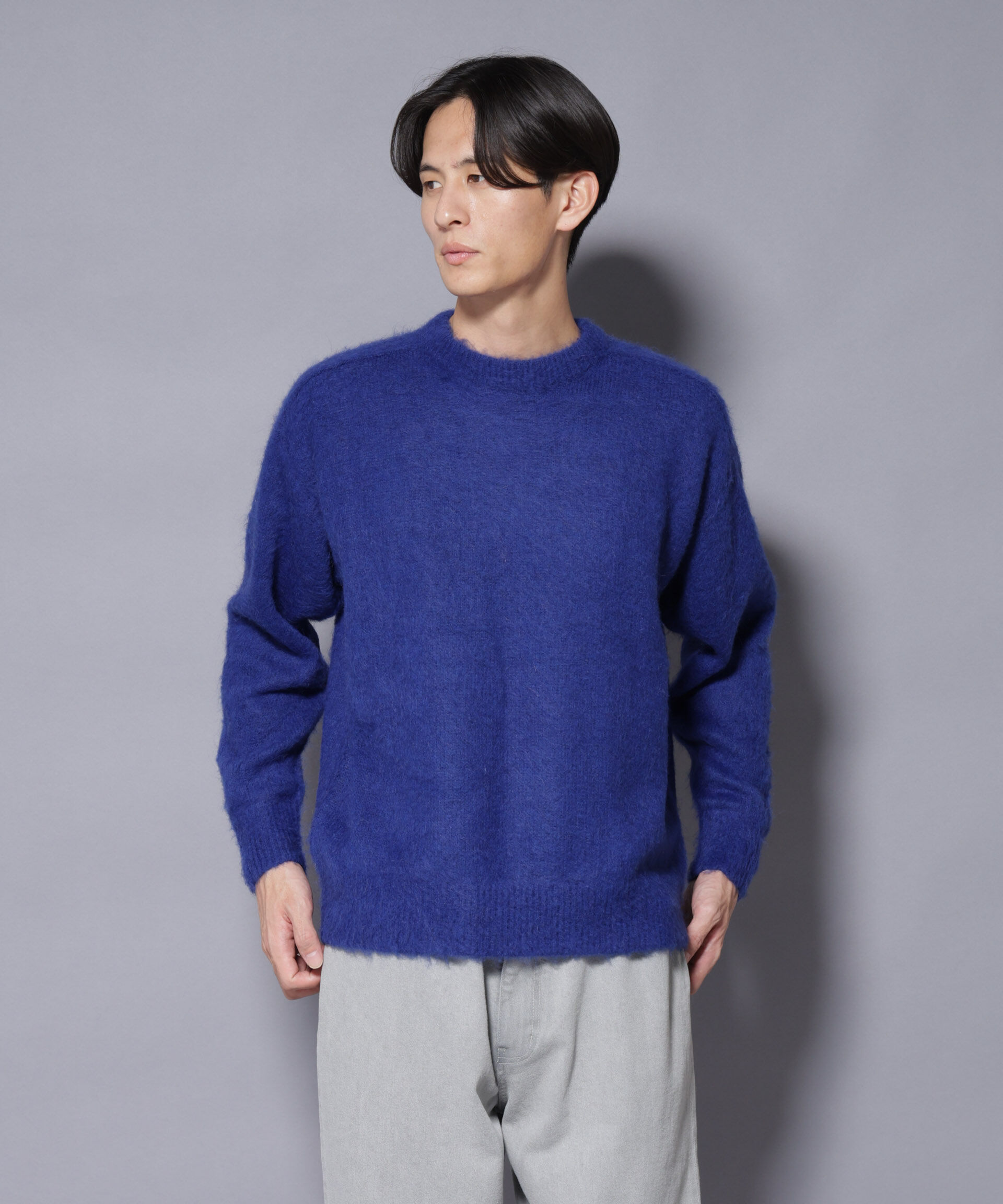 nano･universe「｢COFIL｣ SCIARADA モヘヤ混 クルーネックニット」|ニット・セーター|ロイヤルブル 3