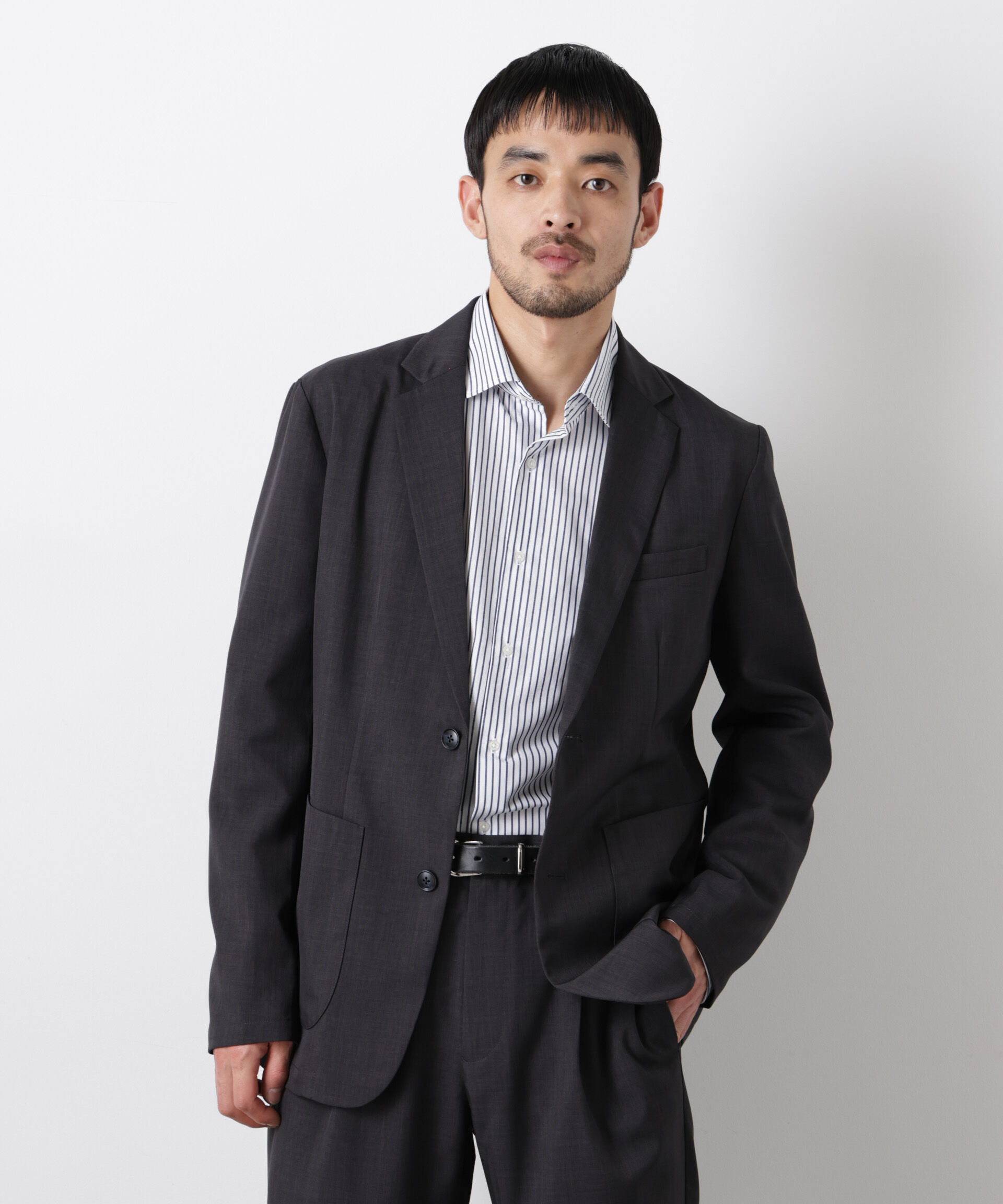 nano･universe「ポリエステルツイル セットアップ(洗濯機洗い可能)」|スーツ|