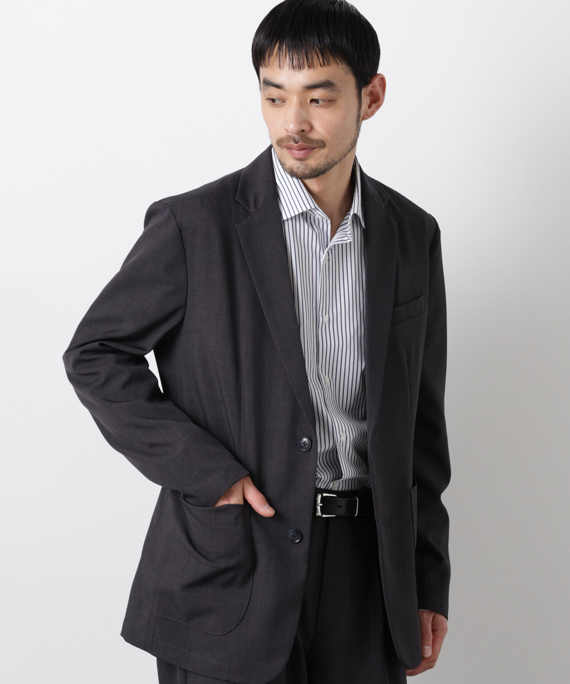 nano･universe「ポリエステルツイル セットアップ(洗濯機洗い可能)」|スーツ|