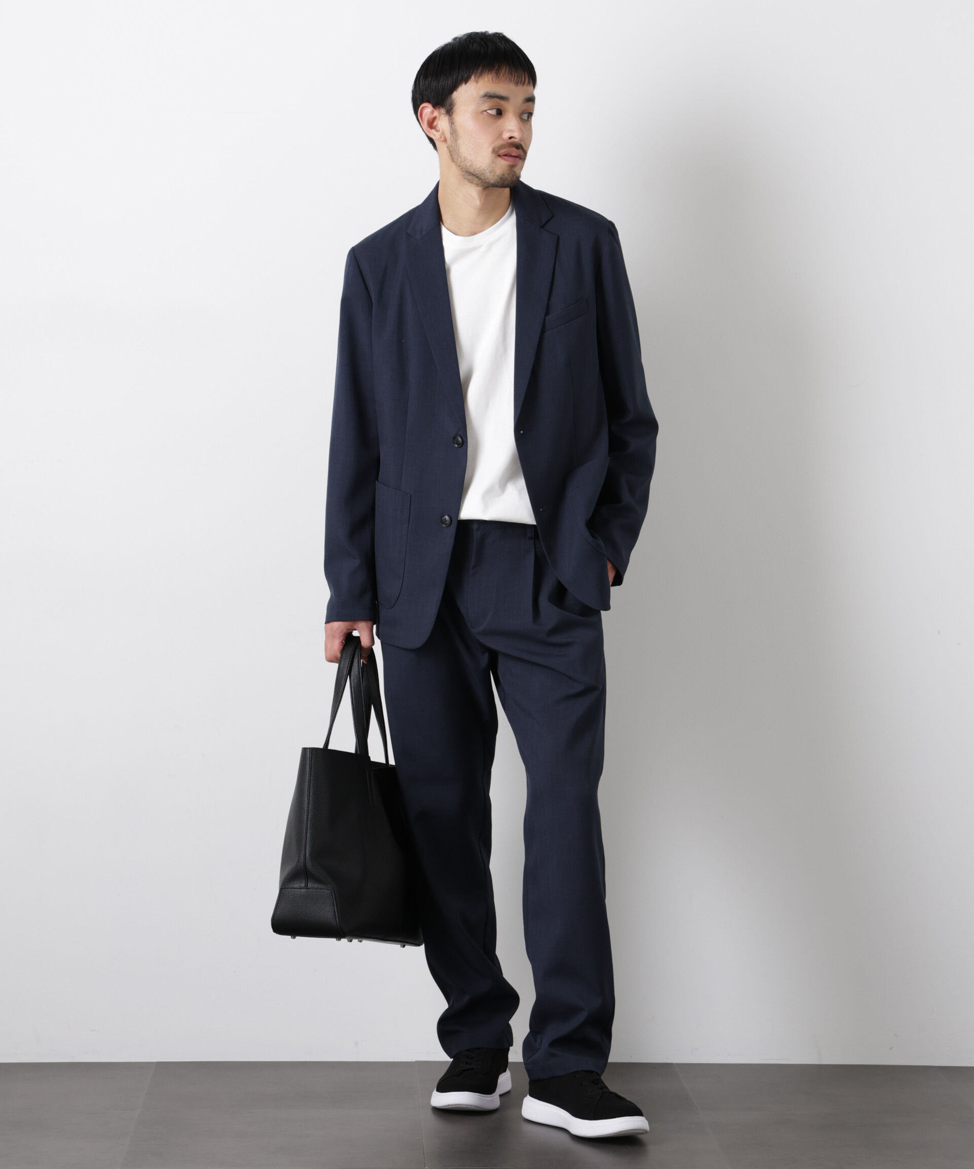 nano･universe「ポリエステルツイル セットアップ(洗濯機洗い可能)」|スーツ|