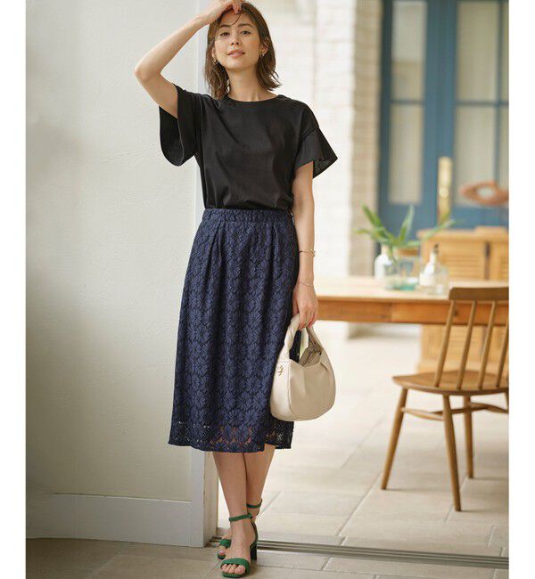 組曲「GIZAプレーティング天竺フリルスリーブ Tシャツ」|Tシャツ・カットソー|