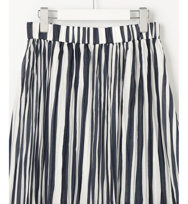 自由区「【接触冷感・洗える】ハンドワッシャープリーツストライプ スカート」|スカート|