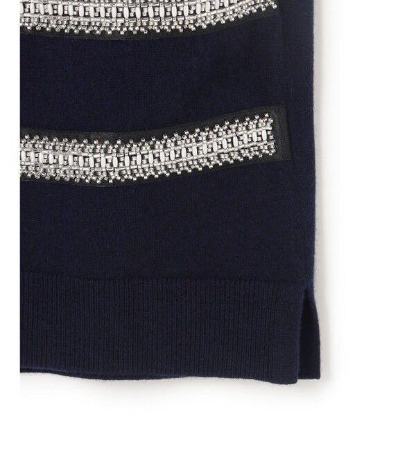 23区「【WEB&一部店舗限定/滝沢眞規子さん着用】ビジューボーダー ニット」|ニット・セーター|