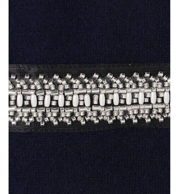 23区「【WEB&一部店舗限定/滝沢眞規子さん着用】ビジューボーダー ニット」|ニット・セーター|