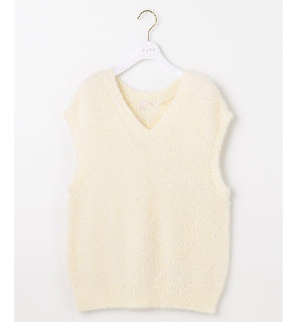 any SiS「【前後着用可】シャギーニット ベスト」|ベスト・ジレ|