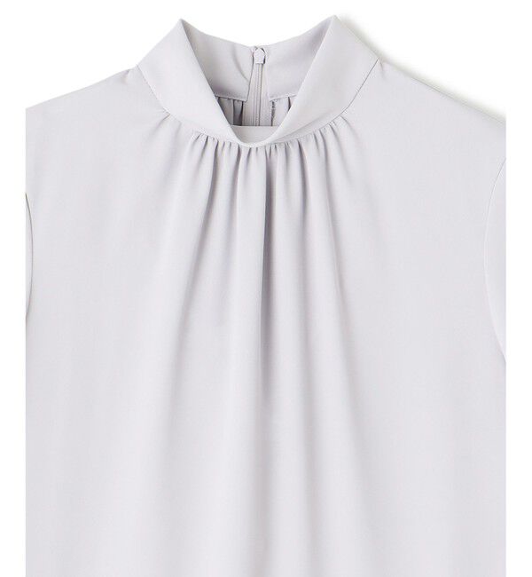 BEIGE,「【L-size】EVA / ハイネックハーフスリーブブラウス」|シャツ・ブラウス|