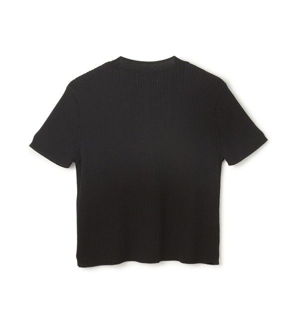 BEIGE,「【洗える・美人百花 4月号掲載】VINCA / パール付き半袖コットンリブニット」|ニット・セーター|