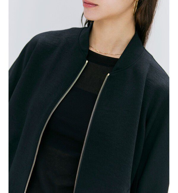 BEIGE,「【洗える】POMONA / ゴールドジップライトブルゾン」|Tシャツ・カットソー|