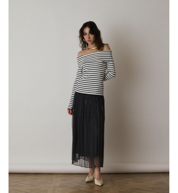  「オフショルリブニットトップ」|ニット・セーター|