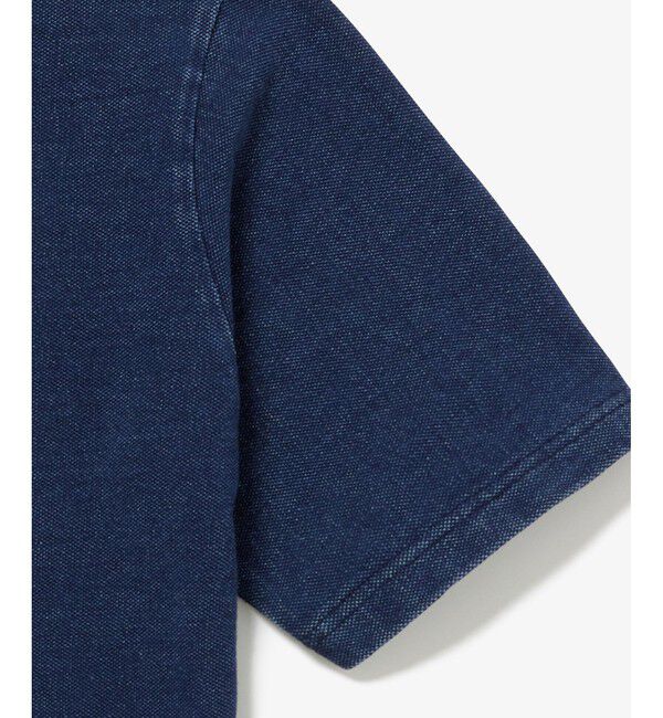 LACOSTE「配色リブニットインディゴポロシャツ」|ポロシャツ|