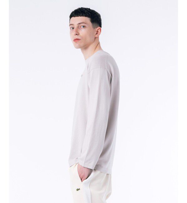 LACOSTE「ハイストレッチコットンニット長袖Tシャツ」|Tシャツ・カットソー|