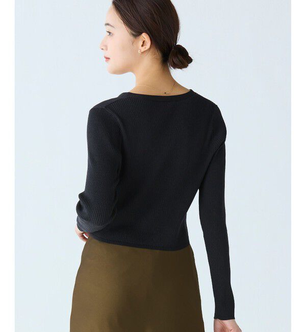 LACOSTE「UVカット クールマックスリブニットカーディガン」|カーディガン|