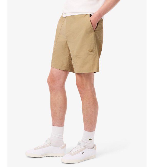 LACOSTE「撥水・防風・軽量ファブリック ワークナイロンショーツ / ハーフパンツ」|その他|ベージュ