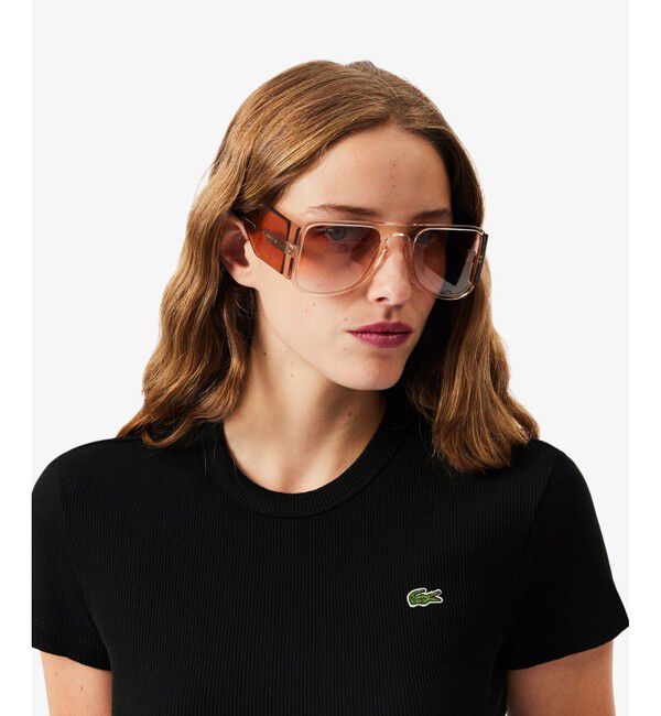 LACOSTE「タイトフィットリブニットTシャツ」|Tシャツ・カットソー|